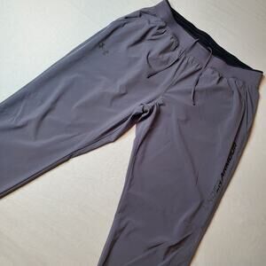 Under Armour Men's Size XL Launch Pants Athletic Zipper Pockets Gray 1376800